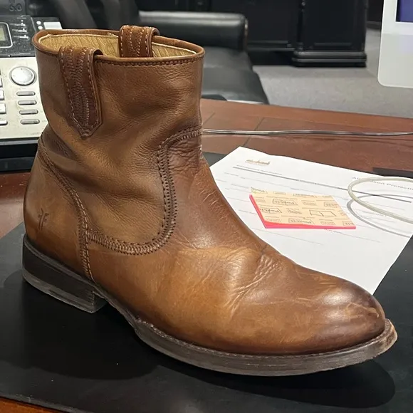 Frye Womens Jamie Stitch Short Ankle Pull On Western Boots, 7.5 B rare vintage