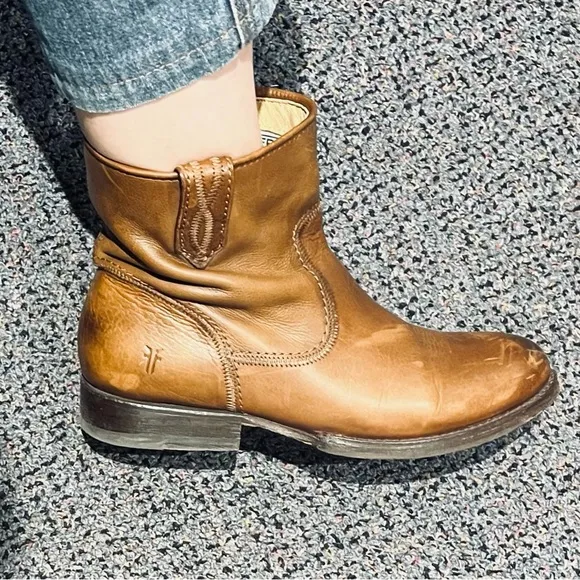 Frye Womens Jamie Stitch Short Ankle Pull On Western Boots, 7.5 B rare vintage