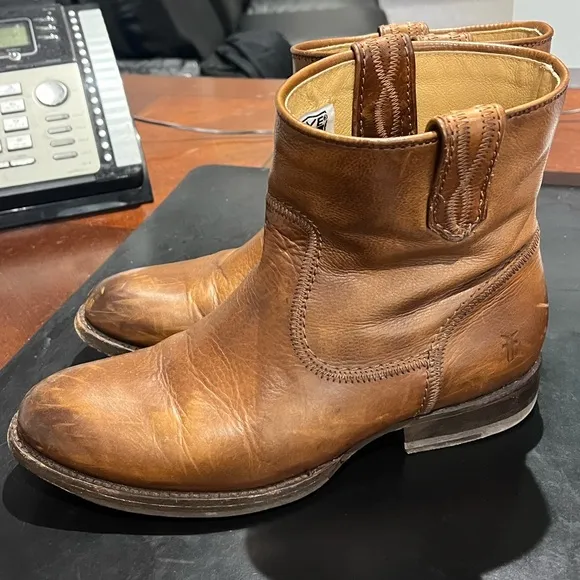 Frye Womens Jamie Stitch Short Ankle Pull On Western Boots, 7.5 B rare vintage