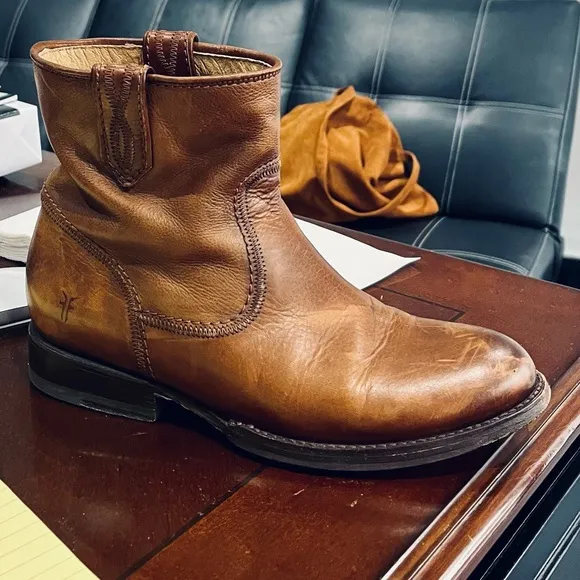 Frye Womens Jamie Stitch Short Ankle Pull On Western Boots, 7.5 B rare vintage