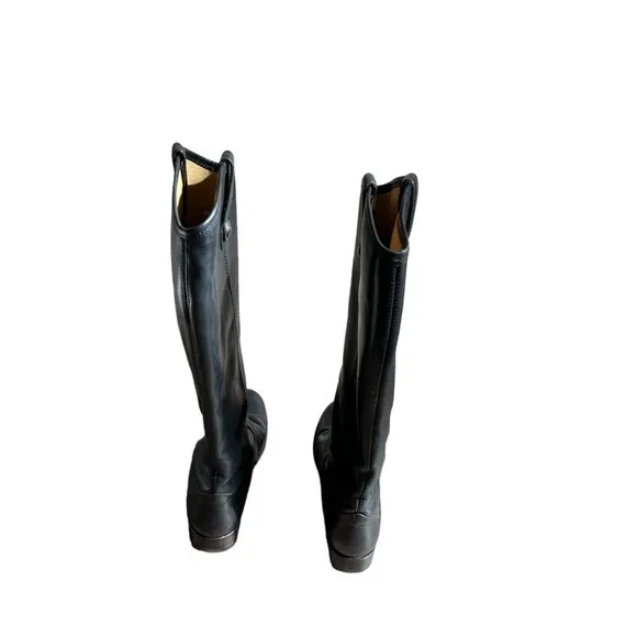 Frye Women’s Melissa‎ Button Leather Tall Riding Boots Black Size 9B