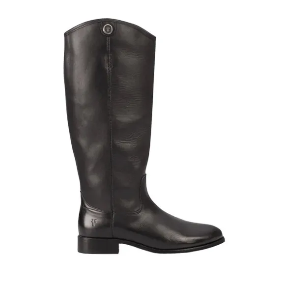 Frye Women’s Melissa‎ Button Leather Tall Riding Boots Black Size 9B