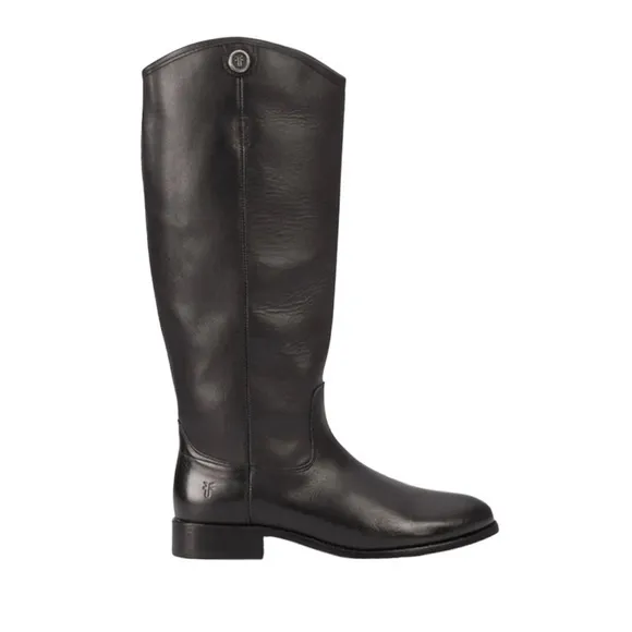Frye Women’s Melissa‎ Button Leather Tall Riding Boots Black Size 9B