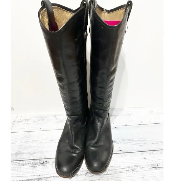 FRYE WOMEN'S MELISSA BUTTON  TALL BOOTS - ROUND TOE Sz 7