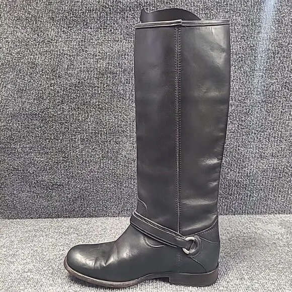 Frye Women's Tall Riding Boots Black Leather‎ Size 10 B.  4001