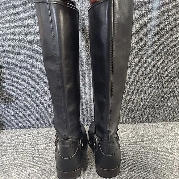 Frye Women's Tall Riding Boots Black Leather‎ Size 10 B.  4001