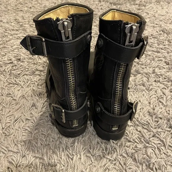 Frye Women’s Veronica Back Zip Short Boots Booties Black Size 6 B $328.00