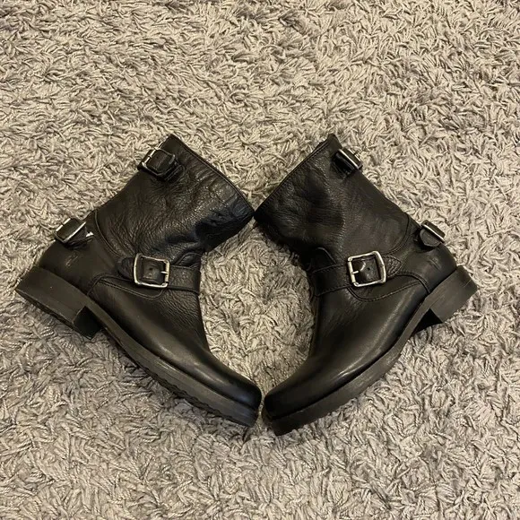 Frye Women’s Veronica Back Zip Short Boots Booties Black Size 6 B $328.00