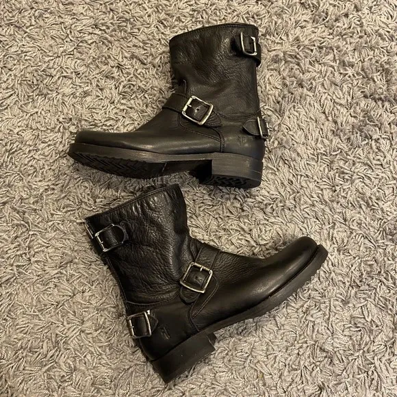 Frye Women’s Veronica Back Zip Short Boots Booties Black Size 6 B $328.00