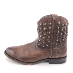 Frye Wyatt Disc Distressed Western Ankle Boots 7B