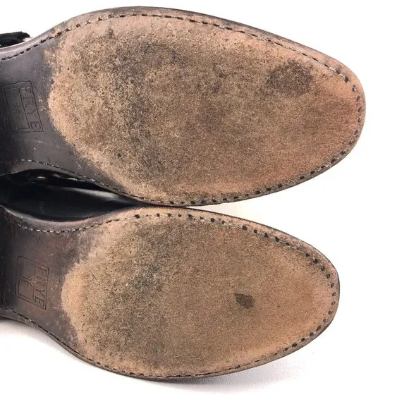 Frye Wyatt Harness Short Ankle Boots 7.5B