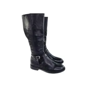 Frye Co Gaylin Stacked Heel Riding Boots US 9.5 M Regular Black Zip Tall Boot