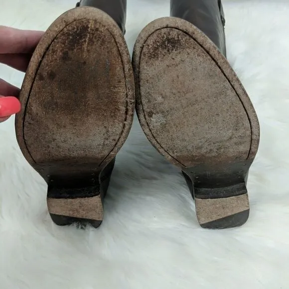 Frye Leather Tall Shaft Pull On Boots - Melissa Bu