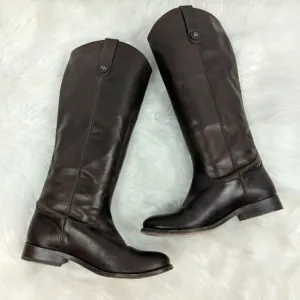 Frye Leather Tall Shaft Pull On Boots - Melissa Bu