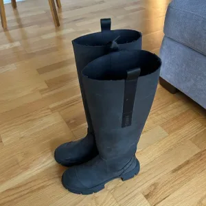 Ganni Black Tall Rubber Boots