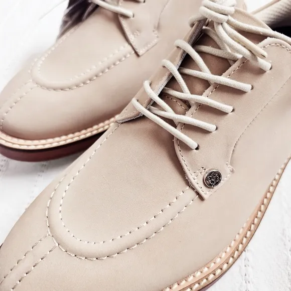 G/FORE Mens Split Toe Gallivanter Luxe Leather Golf Shoes Stone Limited 8.5 NIB