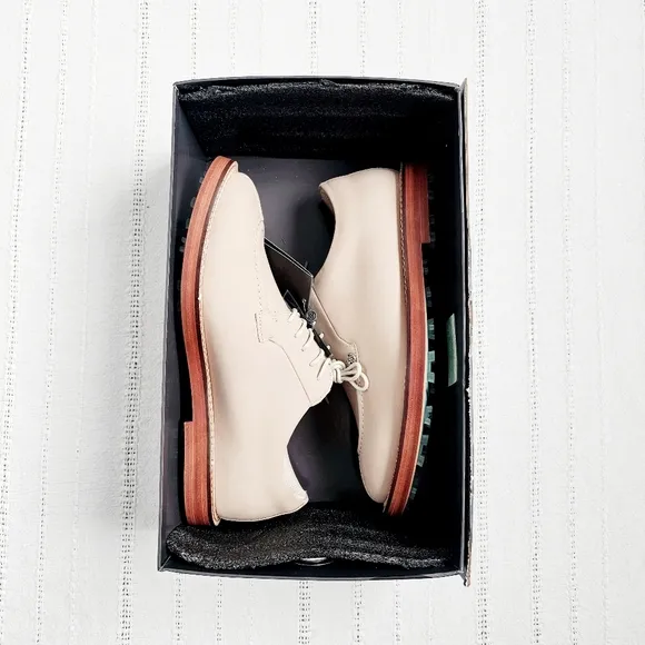 G/FORE Mens Split Toe Gallivanter Luxe Leather Golf Shoes Stone Limited 8.5 NIB