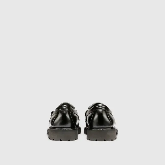 G.H Bass Mens Layton Lug Weejuns Loafer in Black, Size 8