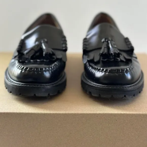 G.H Bass Mens Layton Lug Weejuns Loafer in Black, Size 8