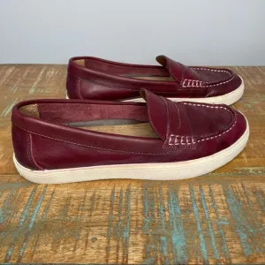 G.H.BASS &amp; CO Weejuns Weekend Penny Loafer Women’s Maroon size 7