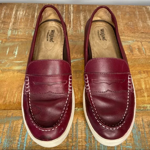 G.H.BASS &amp; CO Weejuns Weekend Penny Loafer Women’s Maroon size 7
