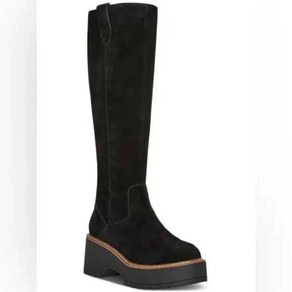 Gina Womens Suede Tall Knee-high Boots