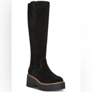 Gina Womens Suede Tall Knee-high Boots