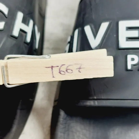Givenchy Paris Black Slide Summer Flip Flop Sandals T667
