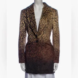 Gorgeous Rachel Zoe Leopard Animal Print Coat / Jacket 6 / 8 / M