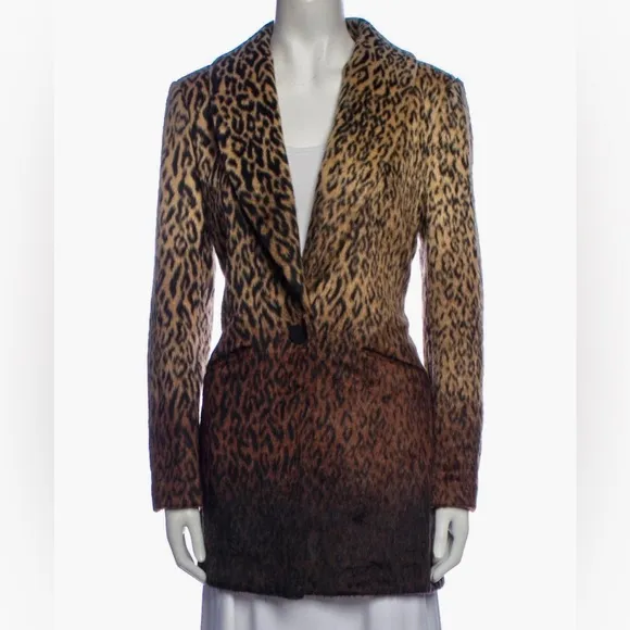 Gorgeous Rachel Zoe Leopard Animal Print Coat / Jacket 6 / 8 / M