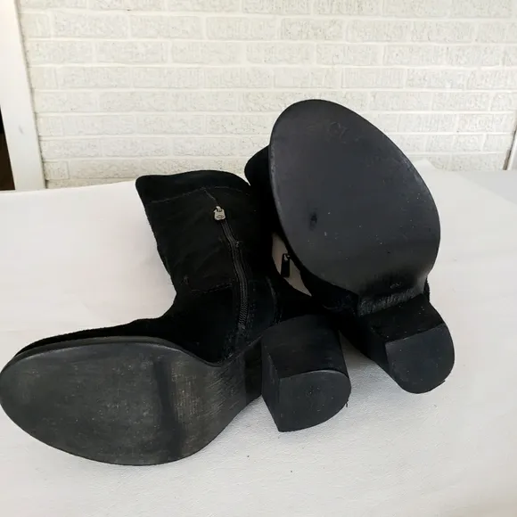 Guess WGNYA Black Leather Suede Lnee High Boots