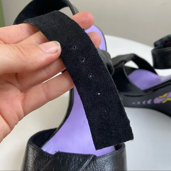 Hand Painted Nine West Platform Wedge Pumps Featuring Snake Motif One of a Kind