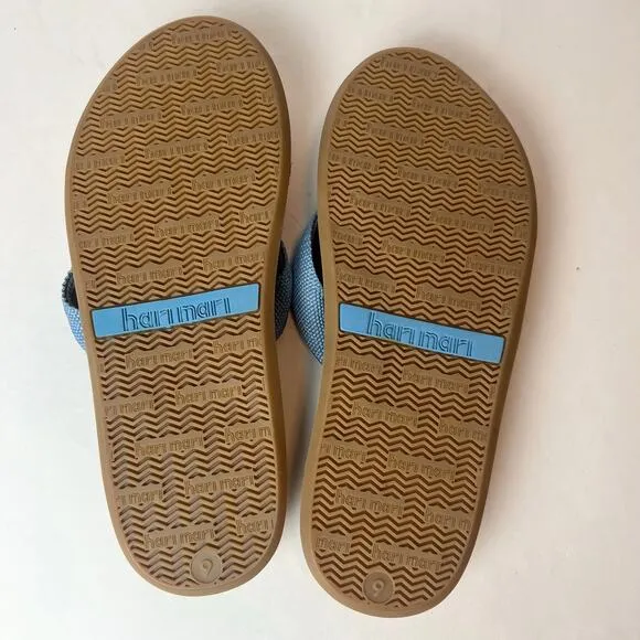 Hari Mari Men's Scouts Flip Flops Sandals Blue Sz 9