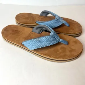 Hari Mari Men's Scouts Flip Flops Sandals Blue Sz 9