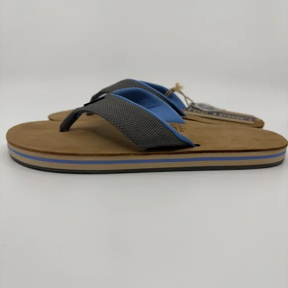 Hari Mari Scouts II Flip Flop Thong Sandals Mens 8 Gray Blue Brown Slip On Shoe