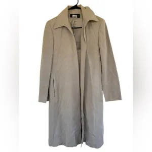 Harve Benard Long Blazer &amp; Skirt Set Tan Linen‎ Blend Vintage Size 10