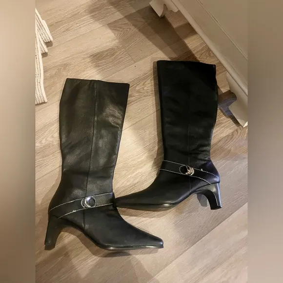 Harve Bernard black tall boots size 10W