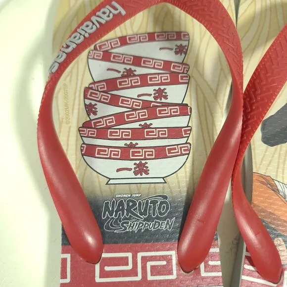 Havaianas Top Naruto Stee Grey Flip Flops Sandals US Sz 9 - 10 EU Sz 43 - 44 EUC