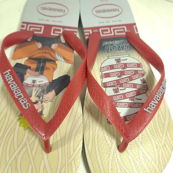 Havaianas Top Naruto Stee Grey Flip Flops Sandals US Sz 9 - 10 EU Sz 43 - 44 EUC