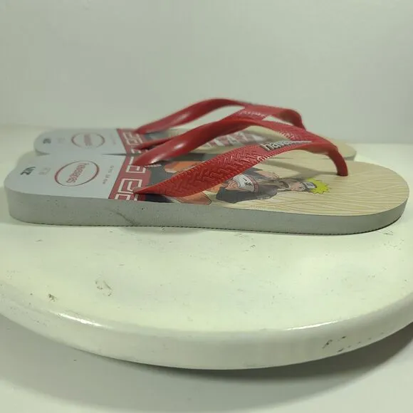 Havaianas Top Naruto Stee Grey Flip Flops Sandals US Sz 9 - 10 EU Sz 43 - 44 EUC