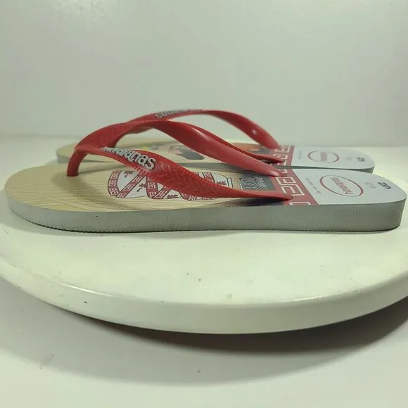 Havaianas Top Naruto Stee Grey Flip Flops Sandals US Sz 9 - 10 EU Sz 43 - 44 EUC