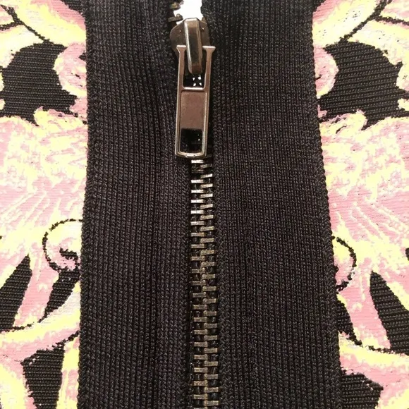 Herve Leger Printed Bodycon Scuba Mini Body Con Dress Sz M Back Zip Sexy