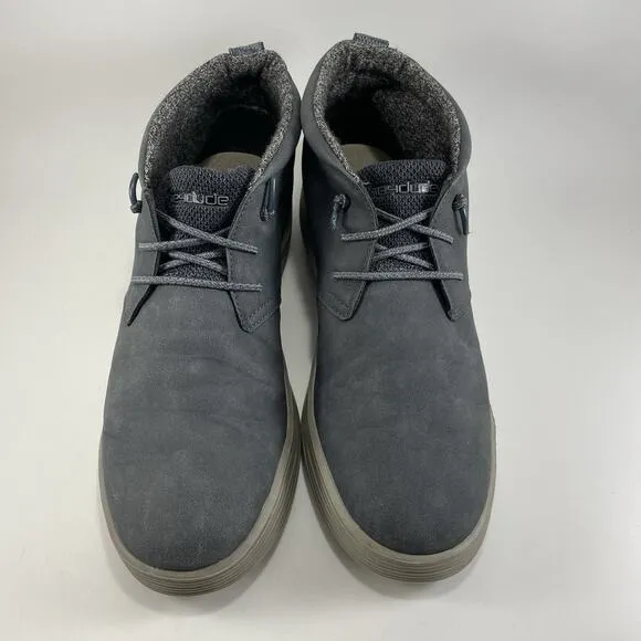 Hey Dude Jo Recycled Leather Shoes Water Resistant Easy-on Lace Men Size 11