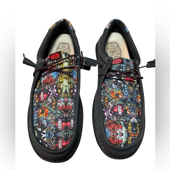 Hey Dude Wally Walls Art Shoes 10 M