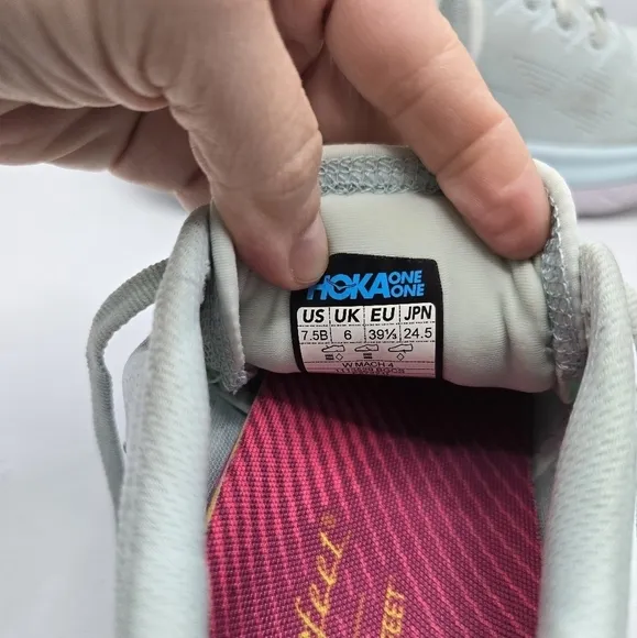 Hoka | Mach pastel blue purple sporty lightweight running sneakers | WMS 7.5