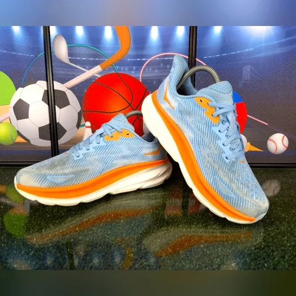 HOKA One One Blue and Orange Running Shoes Womens Size 7.5B