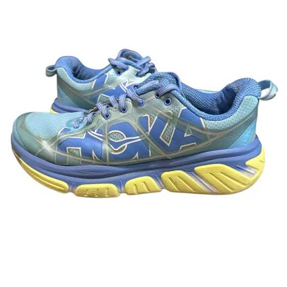 Hoka One One Infinite Blue Yellow Women’s Size 9.5 Athletic Shoes Sneakers Run