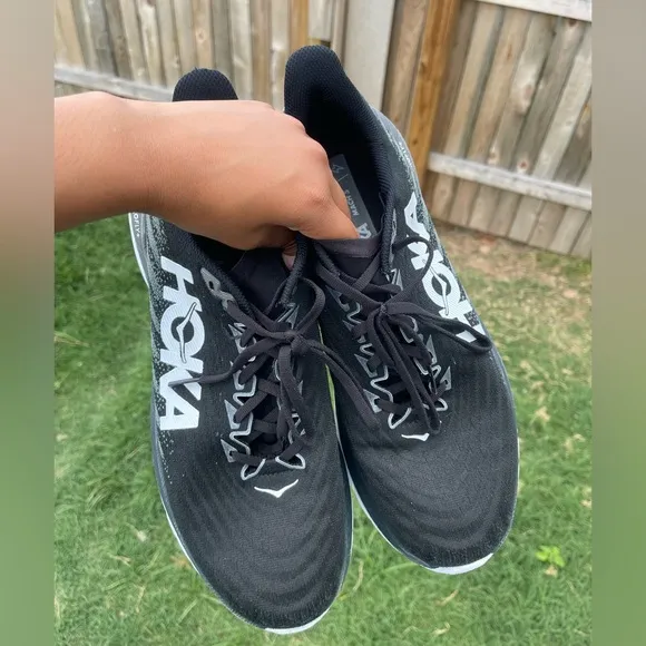 Hoka One One Men’s Mach 5 Black Athletic Running Shoes Sz 12D F27223G