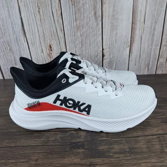 Hoka One One Solimar Lightweight Running Sneaker Men's Sz 9 D White Cosmic Gray