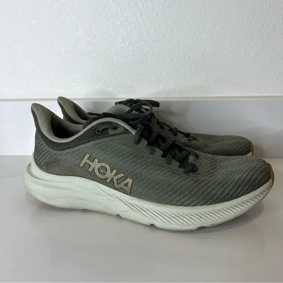 HOKA Solimar Mens Running Shoes Olive Green Lightweight Athletic Size 11